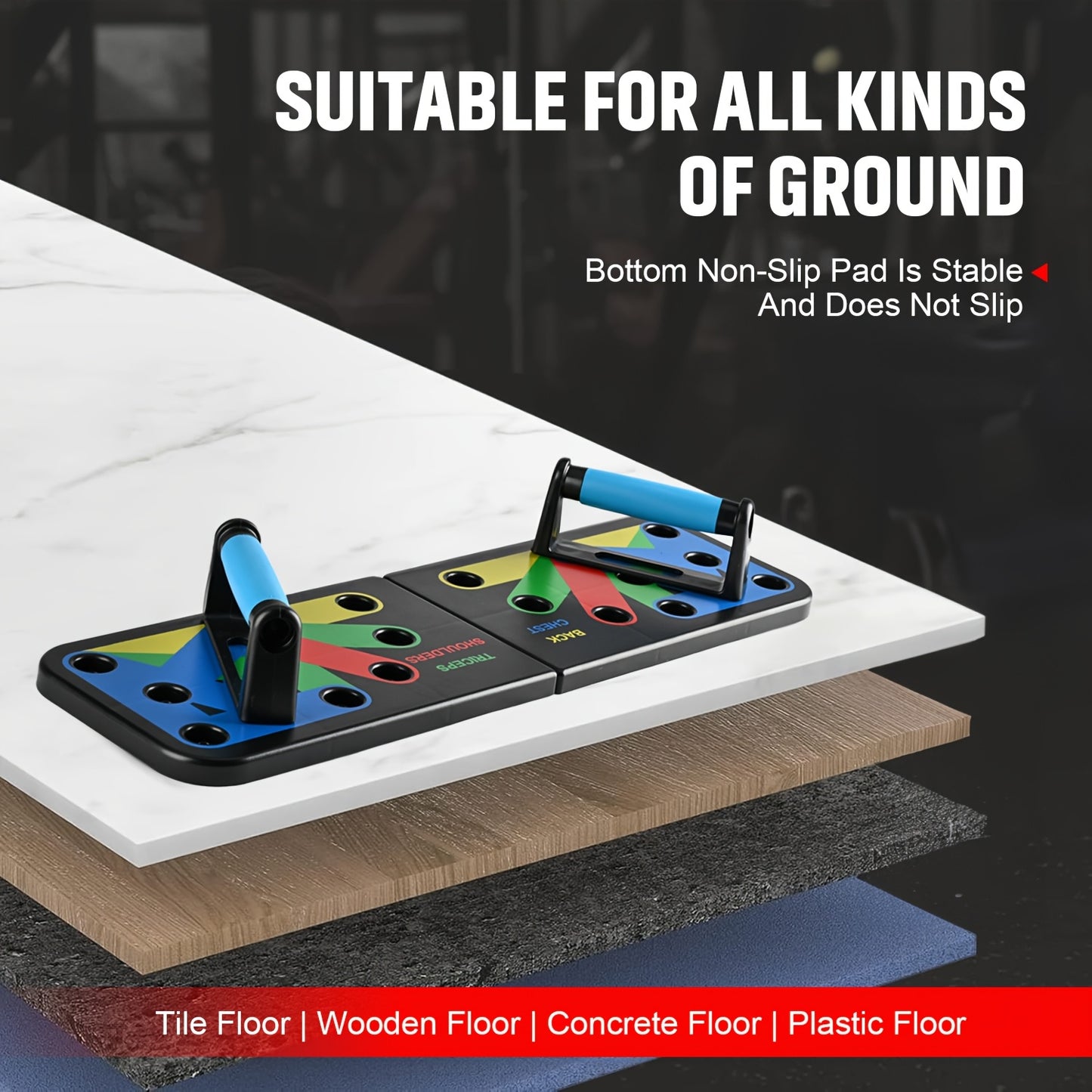 Revitalize Mind Body Foldable Push Up Board PVC Fitness