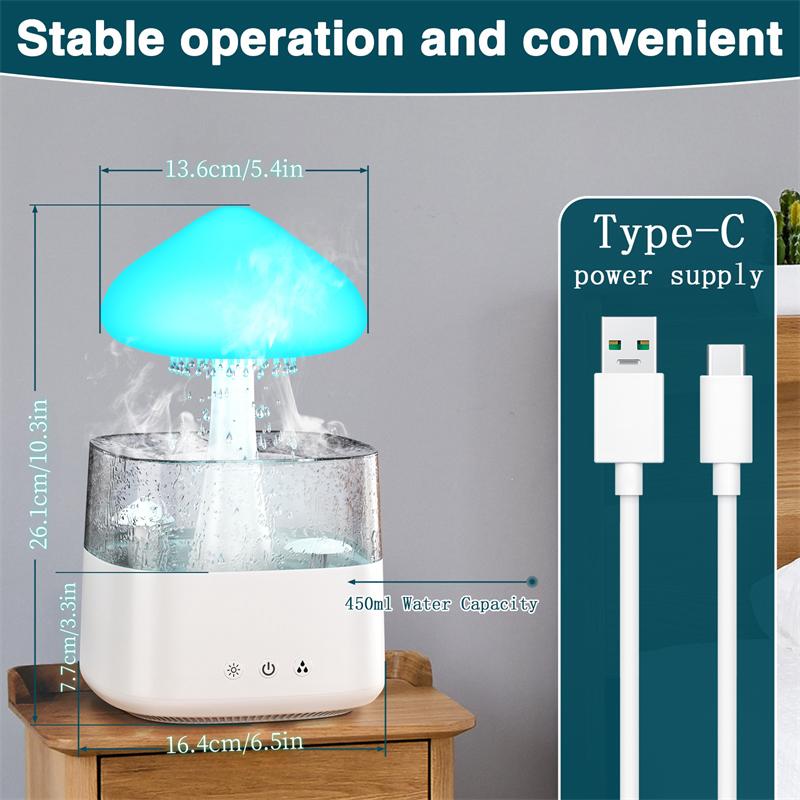 Spring Sale Rain Cloud Humidifier With Aromatherapy And Mood Light