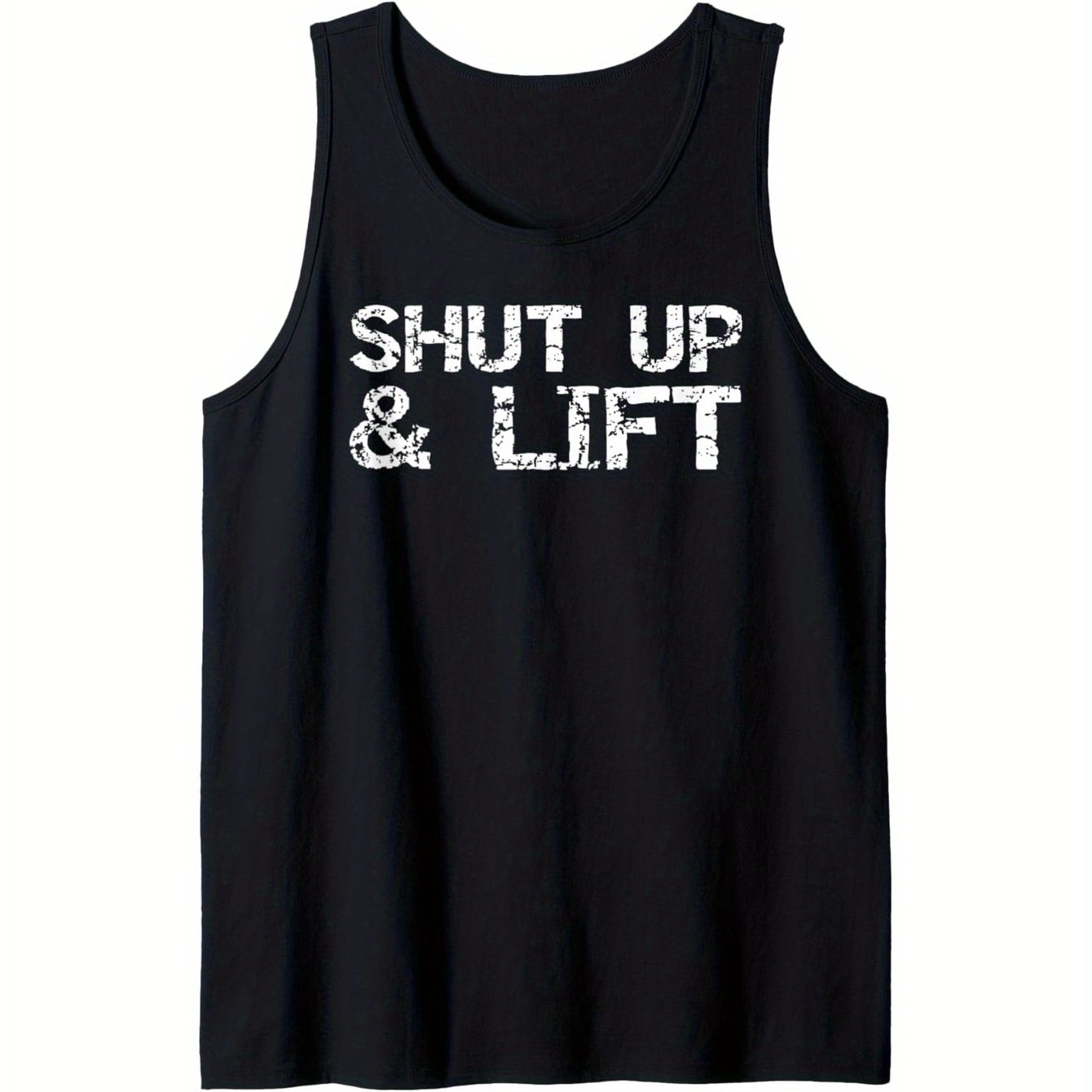 Men's Humorous Shut Up and Lift Fitness Tank Top