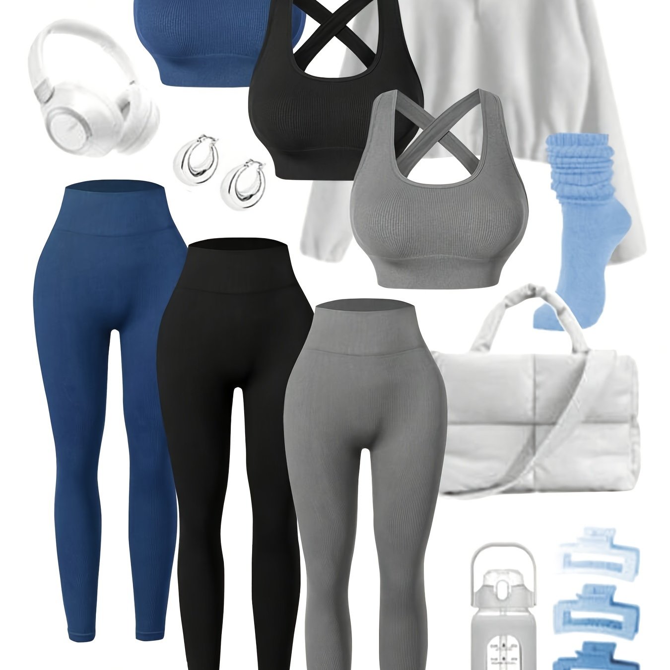 Three Seamless Women's Activewear Sets by NoEnName