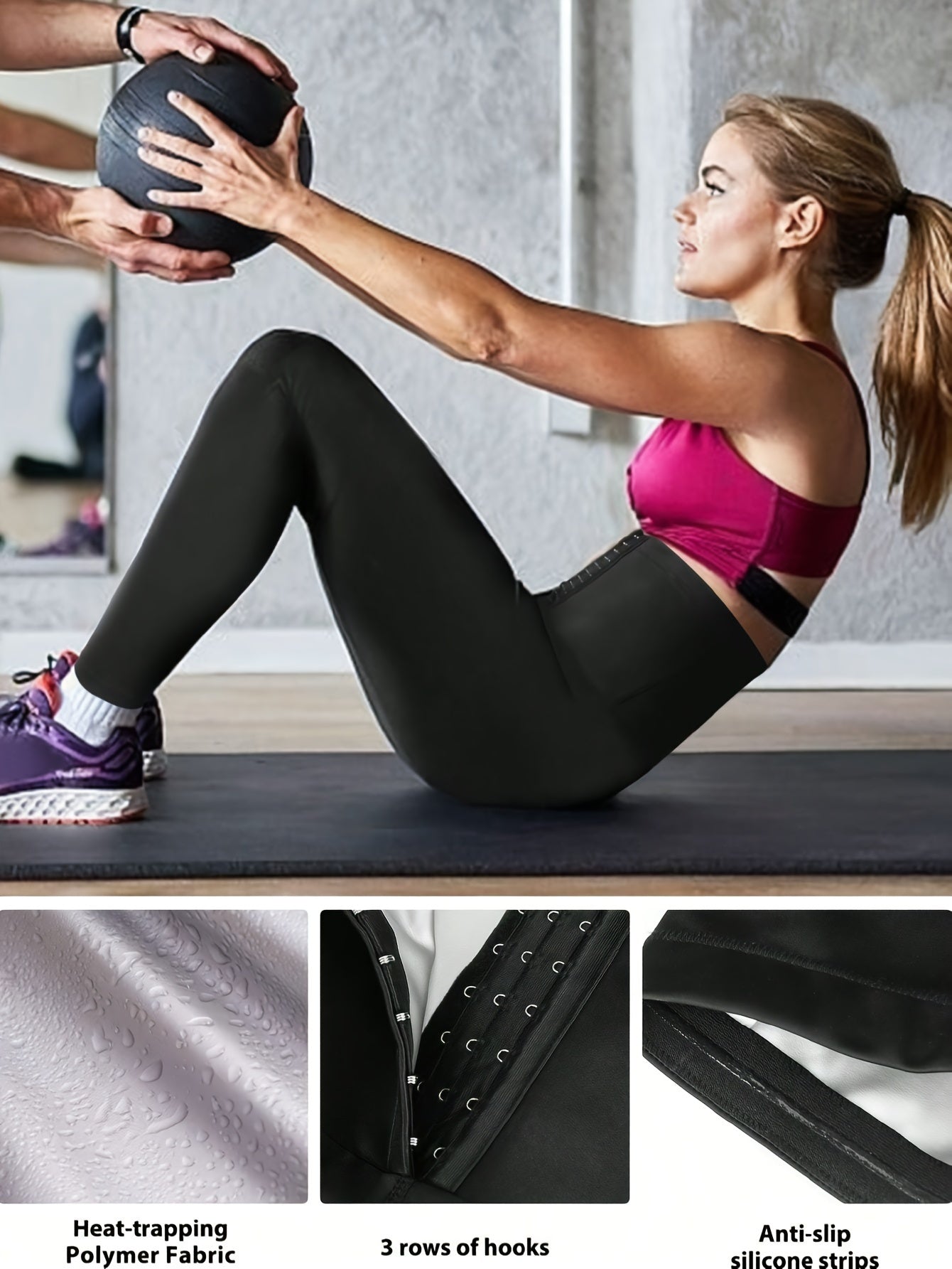 Nebility Women's Sauna Leggings High Waist Compression Fitness