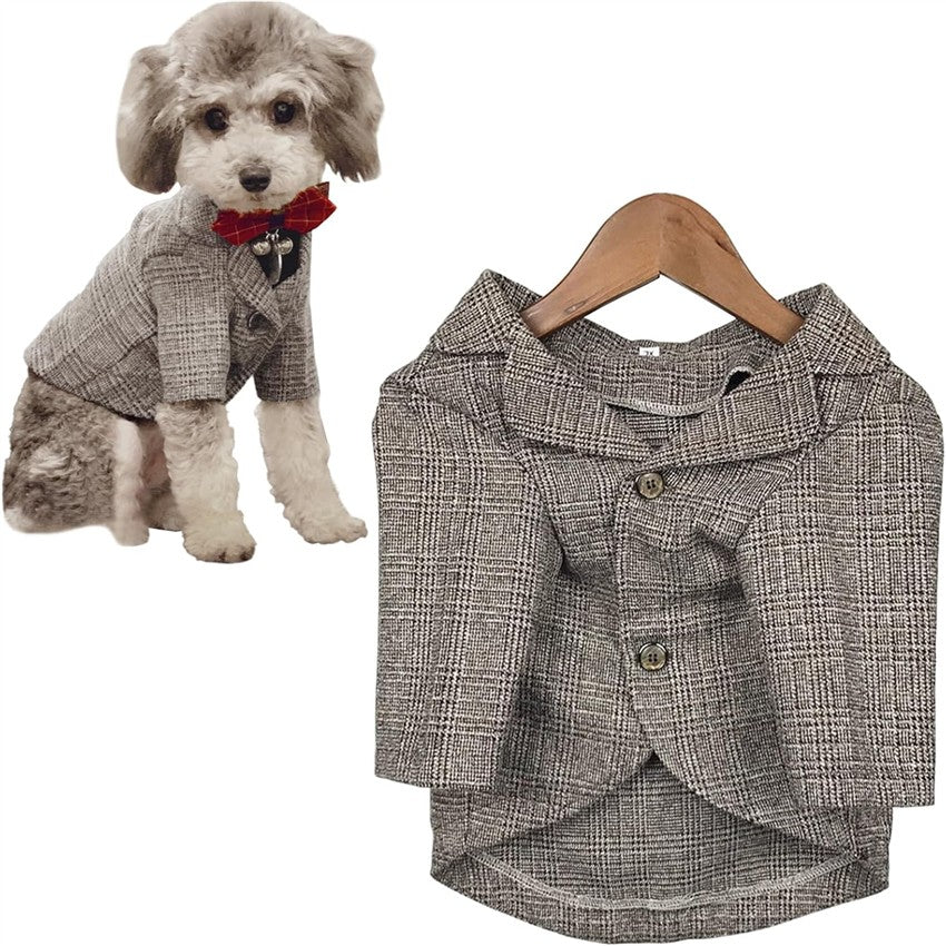 TQFlow Elegant Dog Tuxedo Costume With Jacket And Vest