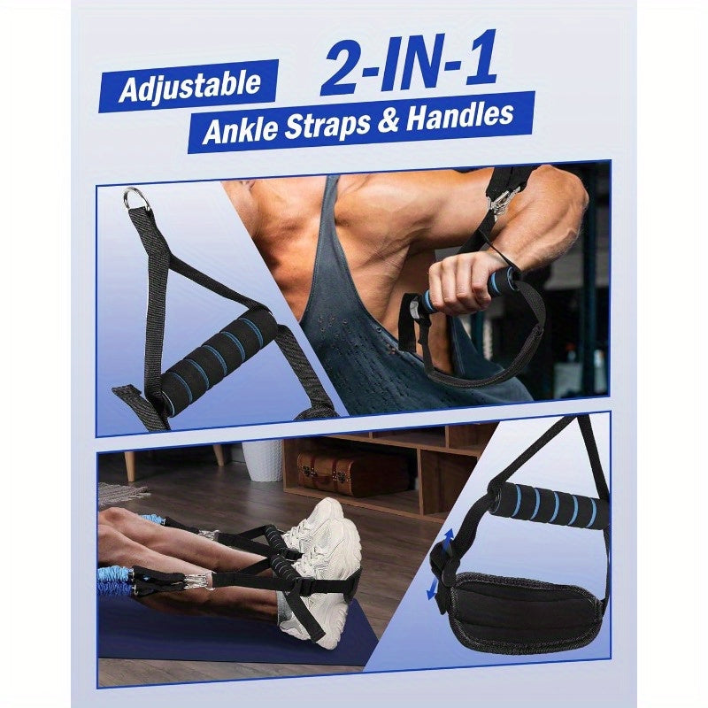 Pilates Bar Kit With Resistance Bands 20 To 240 LBS