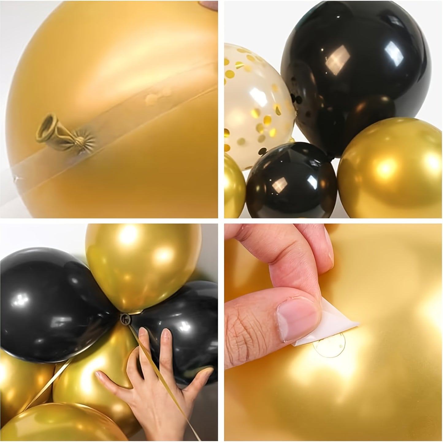 107Pcs Balloon Arch Set With Banner Self-Sealing No Helium Needed