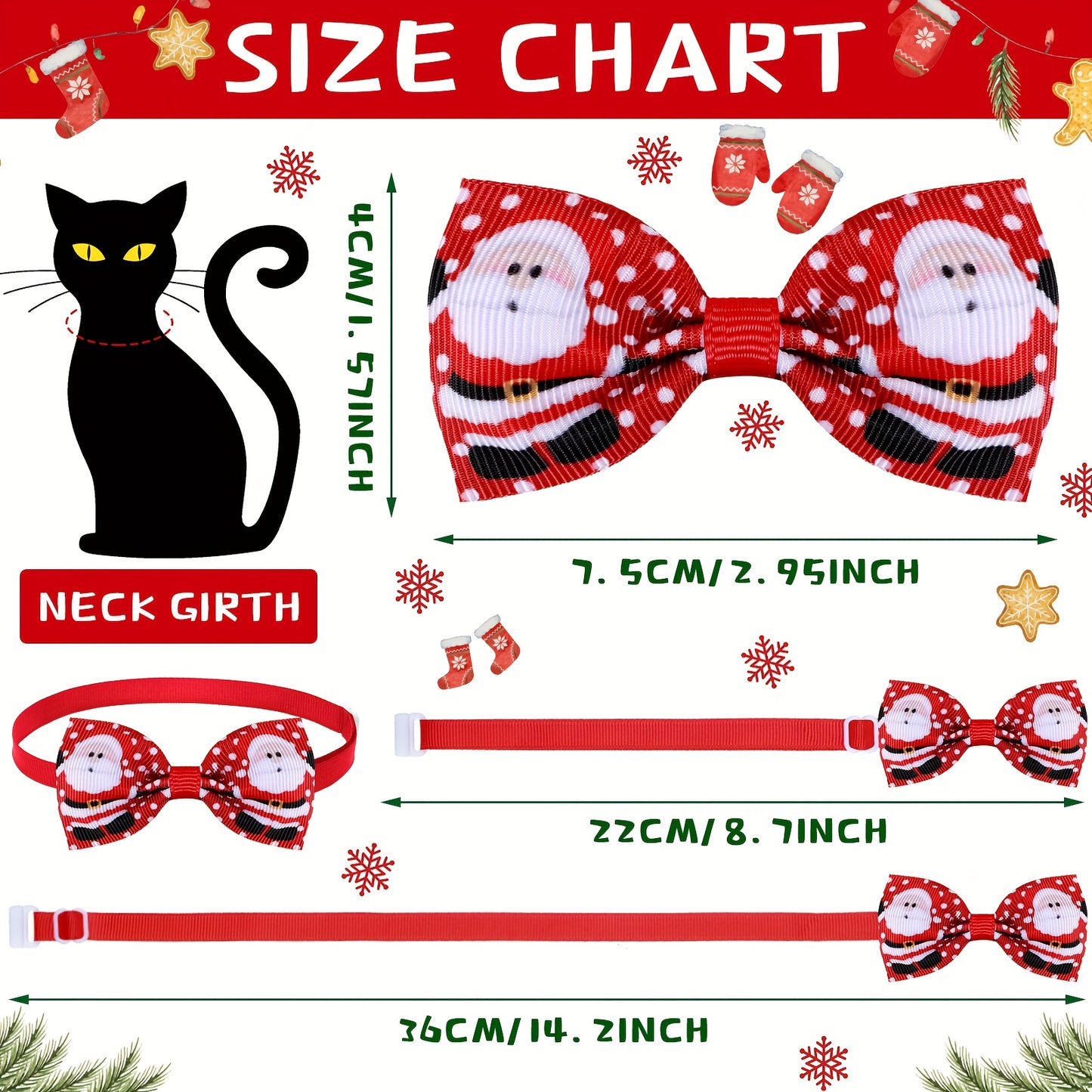 PATELAI 86Pcs Christmas Dog Bows Set With Bandanas Hairpins Neckties