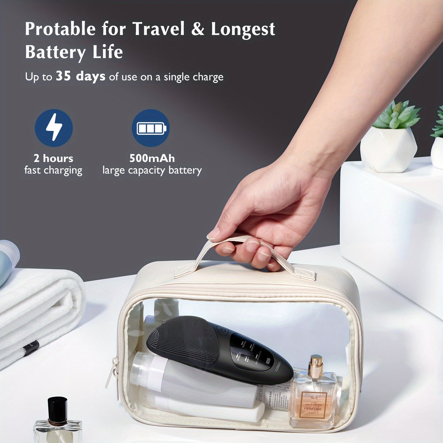 COSLUS Facial Cleansing Brush Silicone Face Scrubber