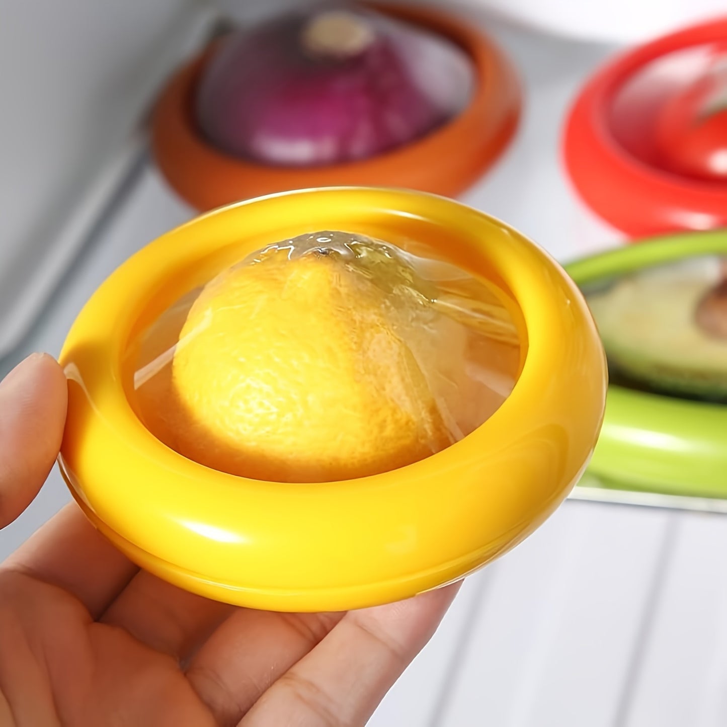 LDQ Silicone Fruit Storage Box 4Pack Airtight Containers
