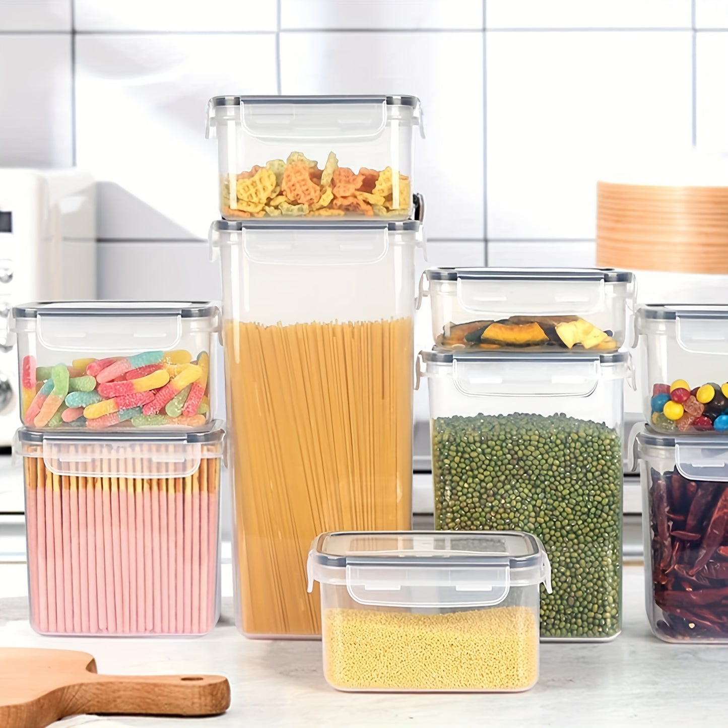 84-Pack Airtight Food Storage Containers Set - BPA-Free, Leak-Proof, Stackable, and Space-Saving Kitchen Organizers with 42 Lids and 42 Boxes, Includes Spoon, Labels, and Pen for Easy Meal Prep and Pantry Organization - Revitalize Mind Body