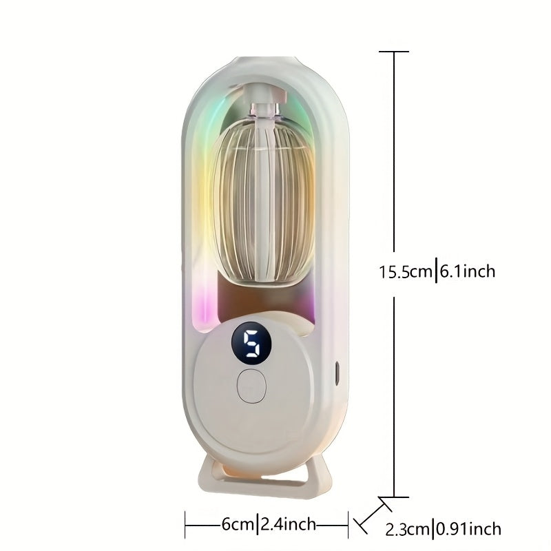 1pc Rechargeable Smart Aromatherapy Diffuser with Digital Display, Aromatherapy Humidifier,Cold Mist And Night Light - Great for Office, Bedroom, Bathroom, Includes 1 Or 3 Bottles of Essential Oils, Room Air Freshener - Revitalize Mind Body
