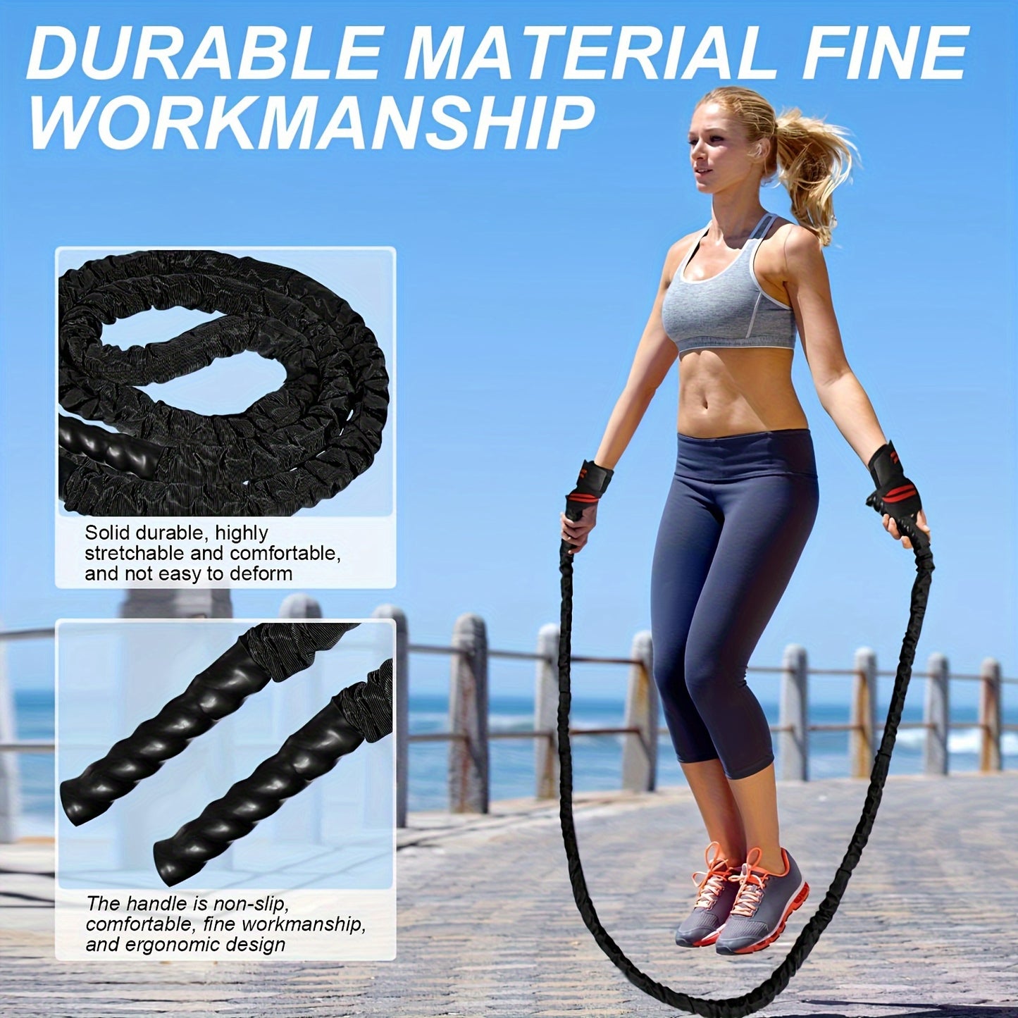 Heavy Duty Battle Rope For Home Gym Strength Training