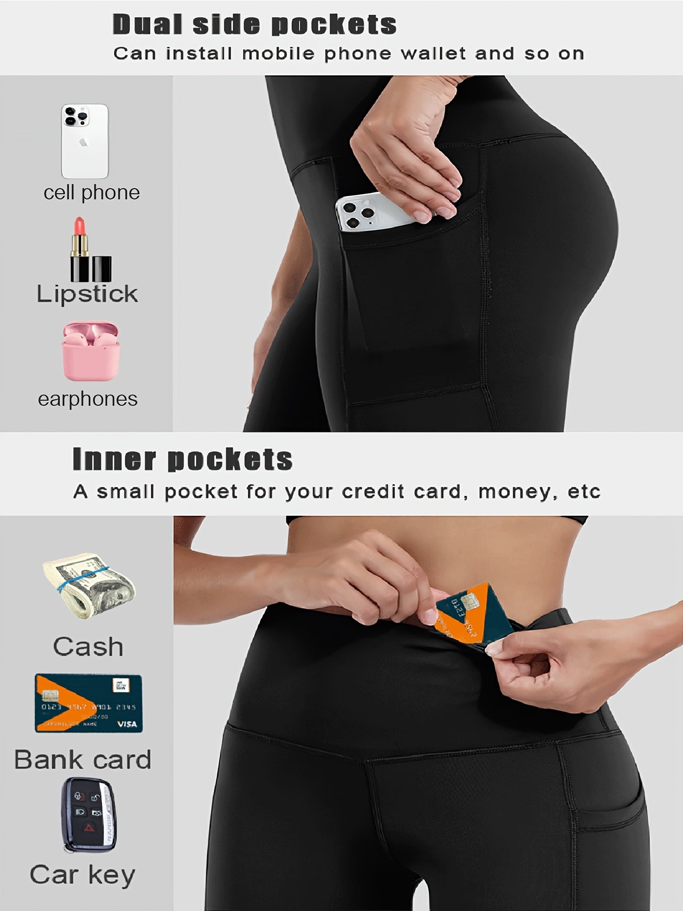 Pro-Fit Women's High Waist Breathable Yoga Pants with Pockets