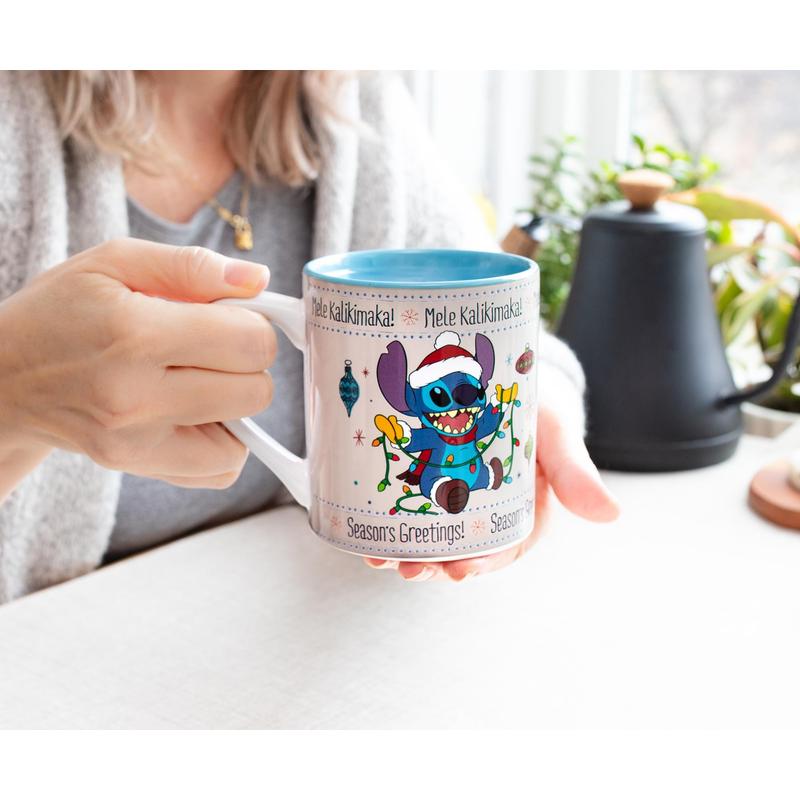 Silver Buffalo Disney Lilo & Stitch Holiday Sweater Heat-Reveal Ceramic Mug