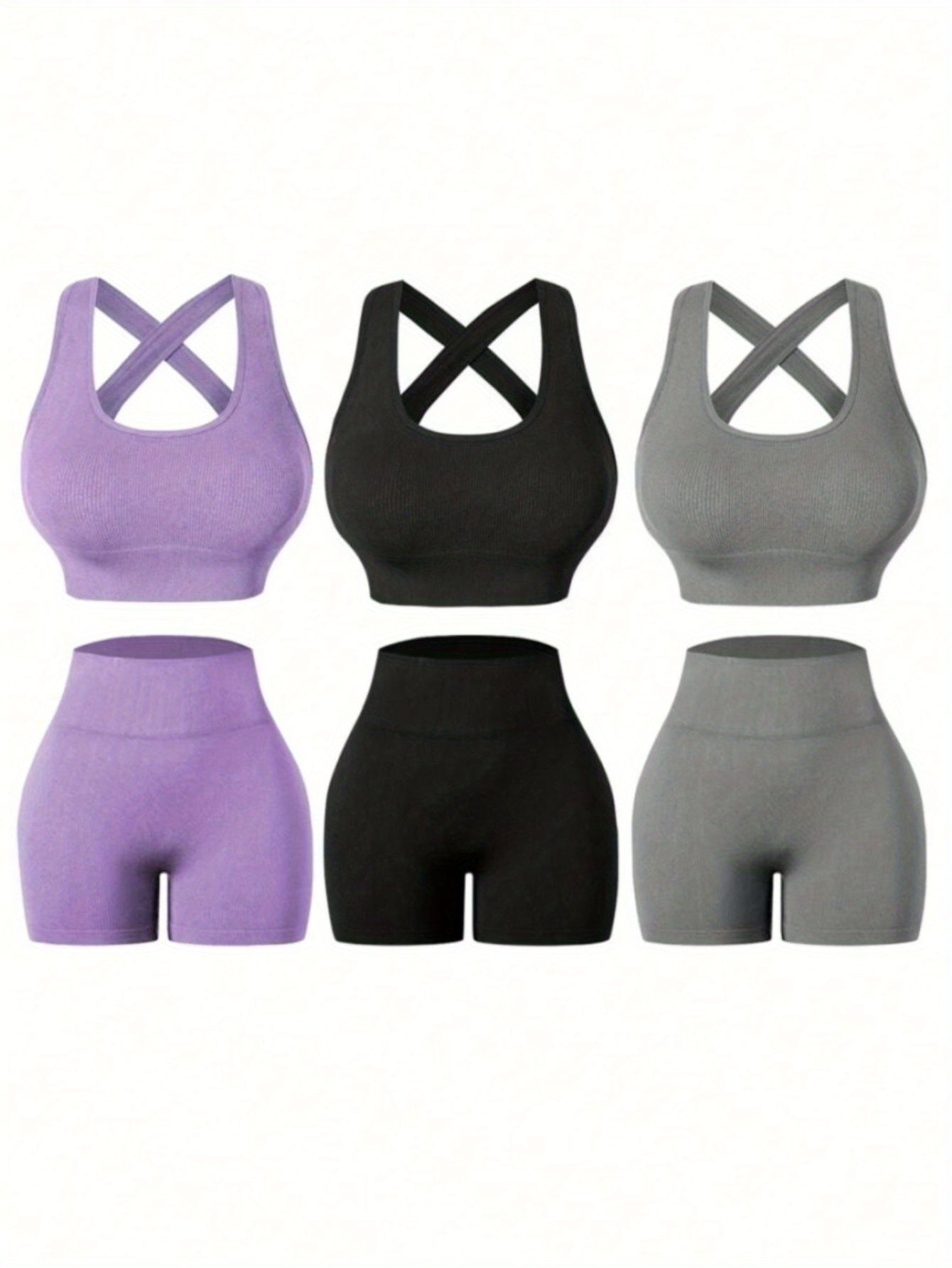 Teeraphique Women's Fitness Suit Three Piece Set