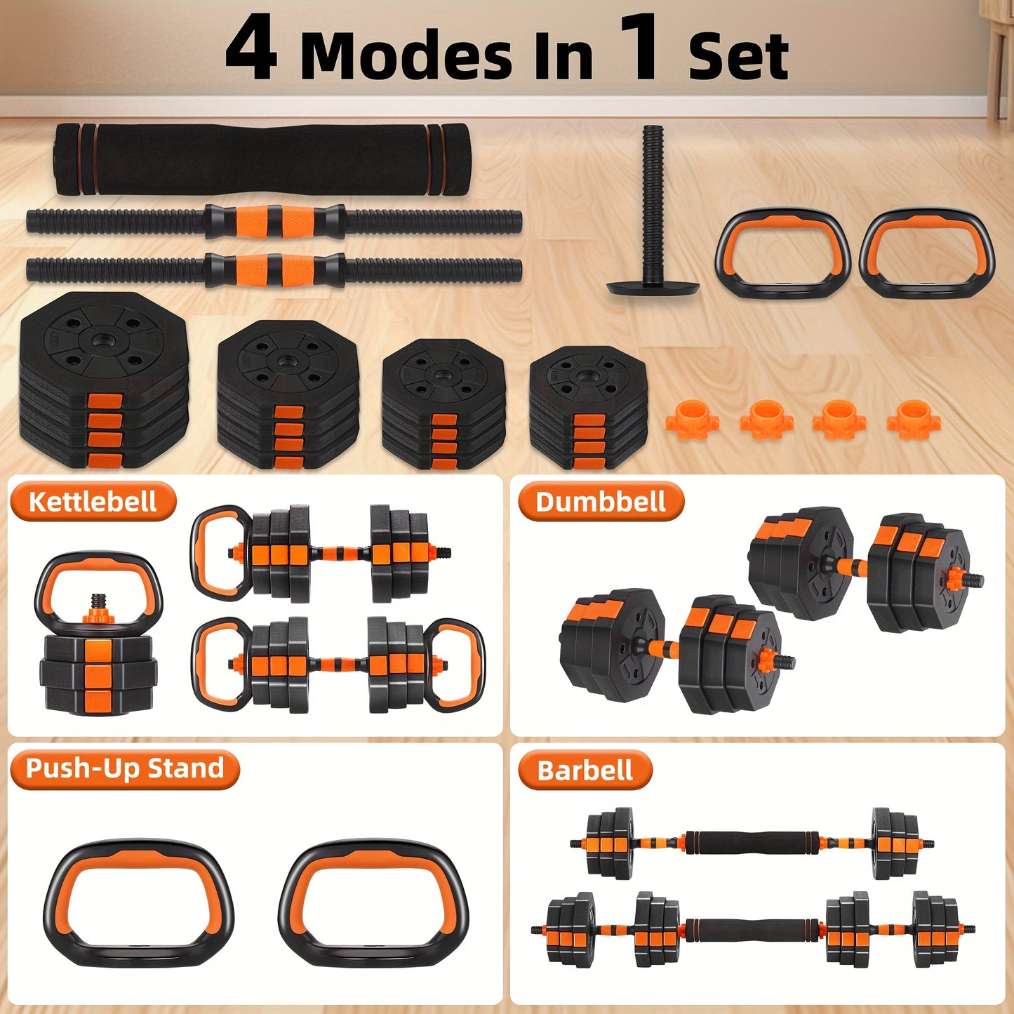 Fixtech Adjustable Weights Dumbbells Set For Home Fitness