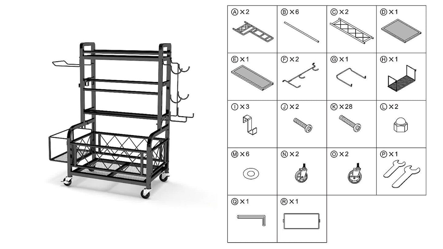 Costoffs Dumbbell Rack With Hooks For Home Gym Storage