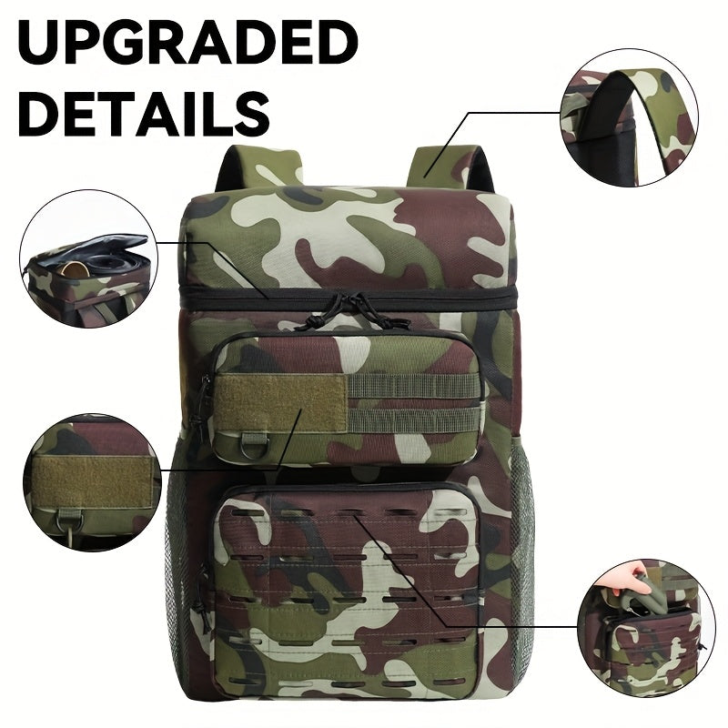 Large Capacity Durable Oxford Cloth High Quality Backpack, Portable Leakproof High Quality Lunch Backpack, Insulated Cooler Backpack with Adjustable Shoulder Straps, Suitable for School, Camping, Picnic And Beach, Durable Fab - Revitalize Mind Body
