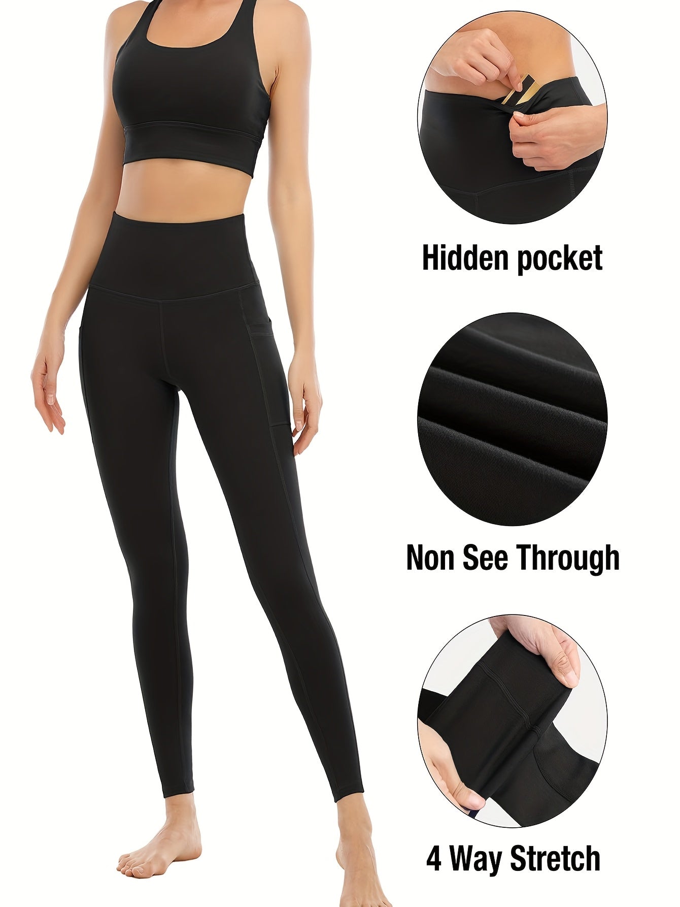 Pro-Fit Women's High Waist Breathable Yoga Pants with Pockets