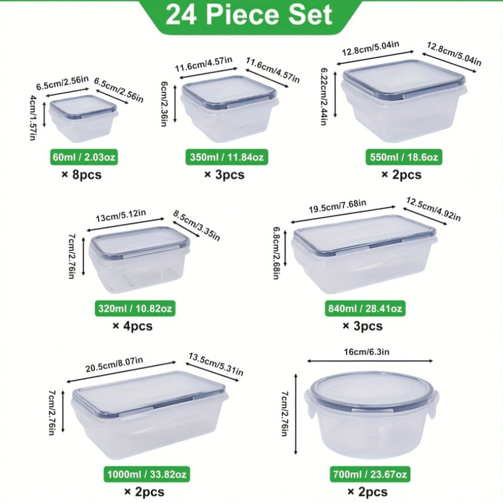 STABLO 48pc Food Storage Containers Set With Airtight Lids