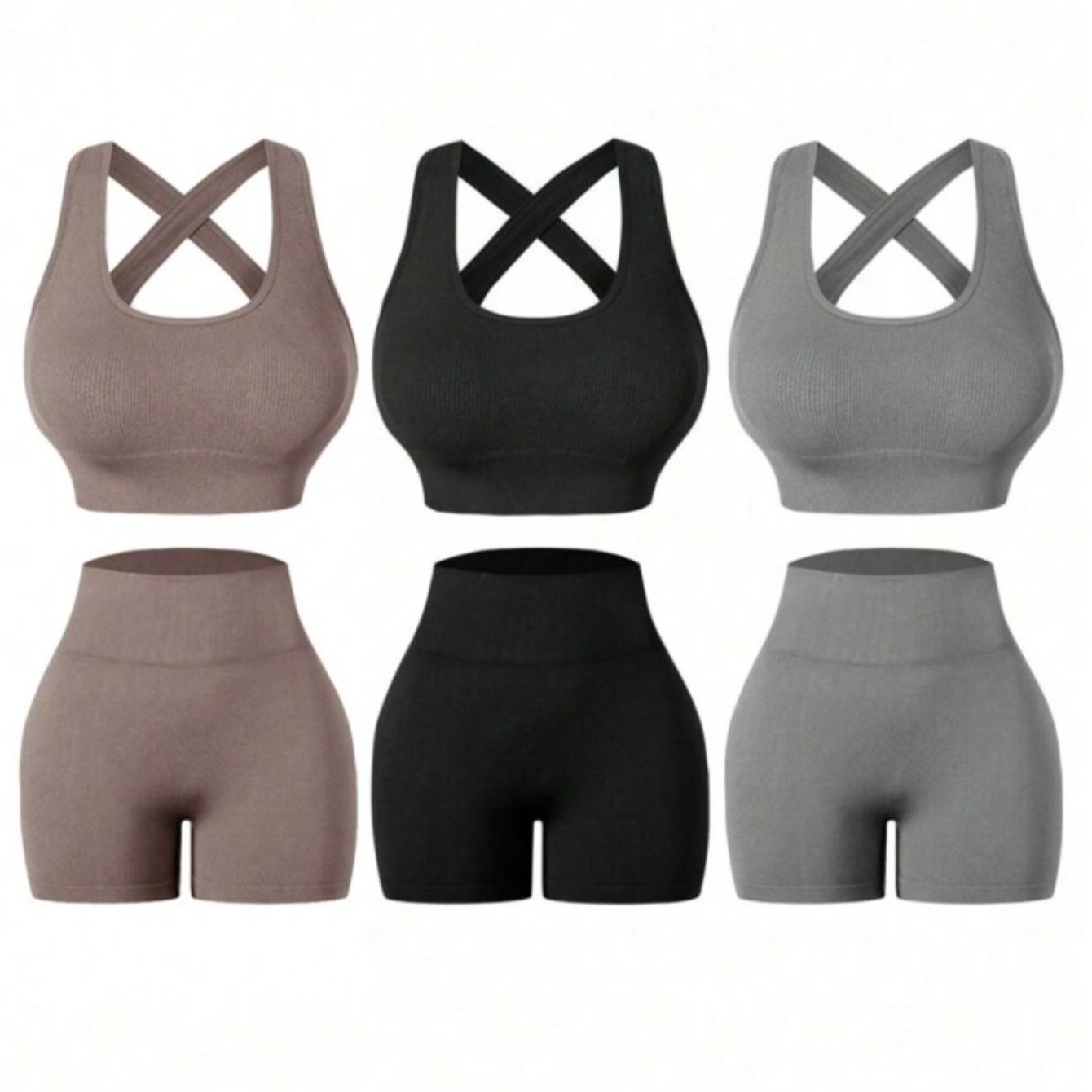 Teeraphique Women's Fitness Suit Three Piece Set