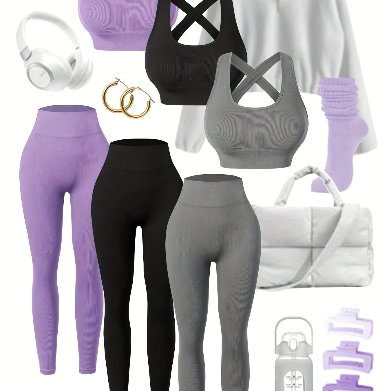 Three Seamless Women's Activewear Sets by NoEnName