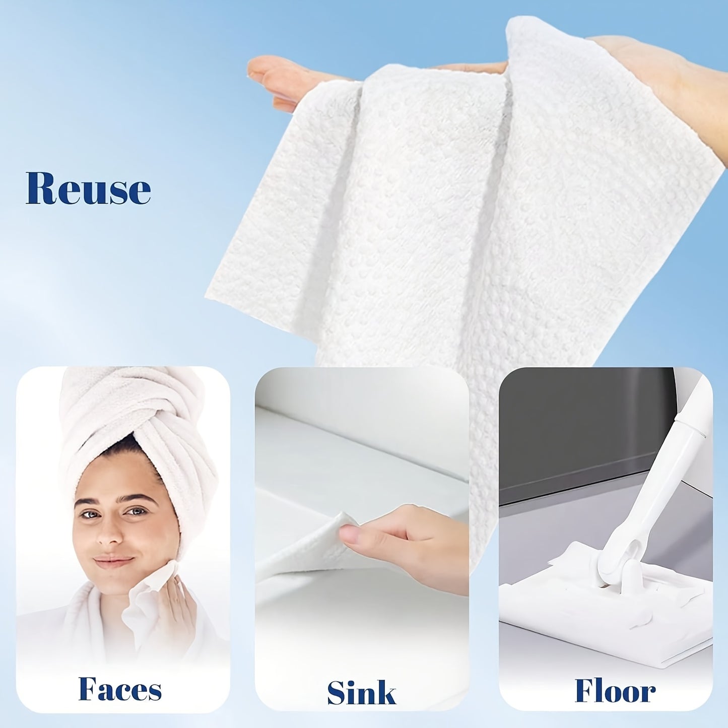 Disposable Face Towels for Facial Care and Skin Cleansing - Revitalize Mind Body