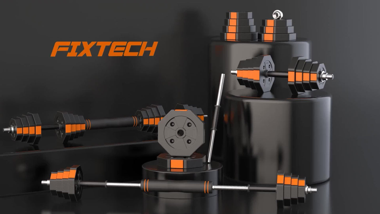 Fixtech Adjustable Weights Dumbbells Set For Home Fitness