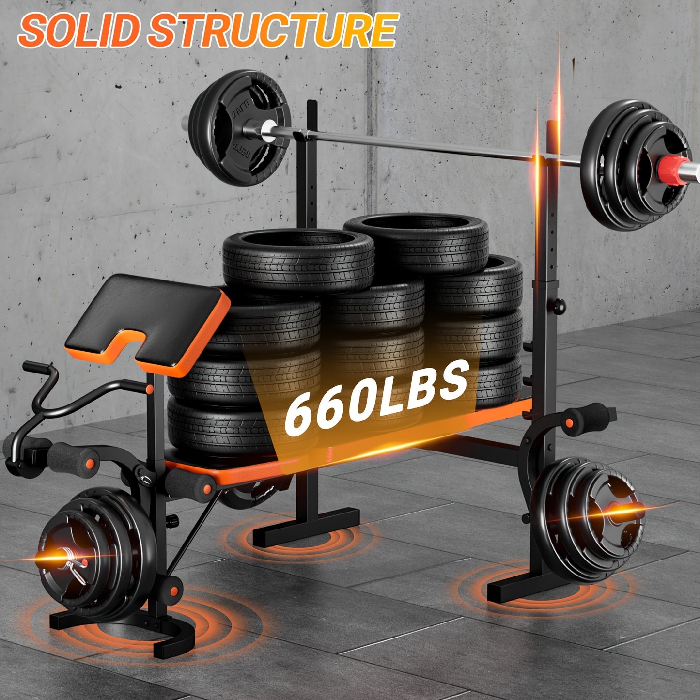 Multi-Purpose Weight Bench Set for Home Gym