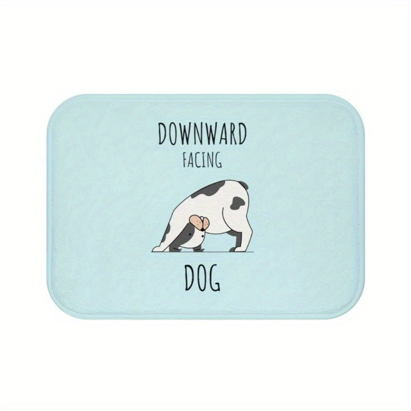 Downward Facing Dog Yoga Bath Mat for Home Practice