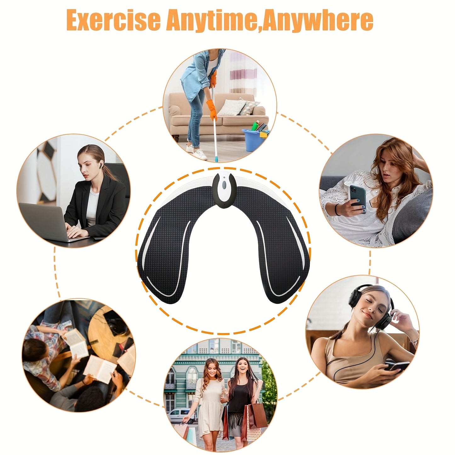 EMS Buttocks Trainer, Suitable For Buttocks, Shaping A Charming Figure, Effectively Exercising And Massaging Buttocks Muscles, With Replacement Gel Patch - Revitalize Mind Body