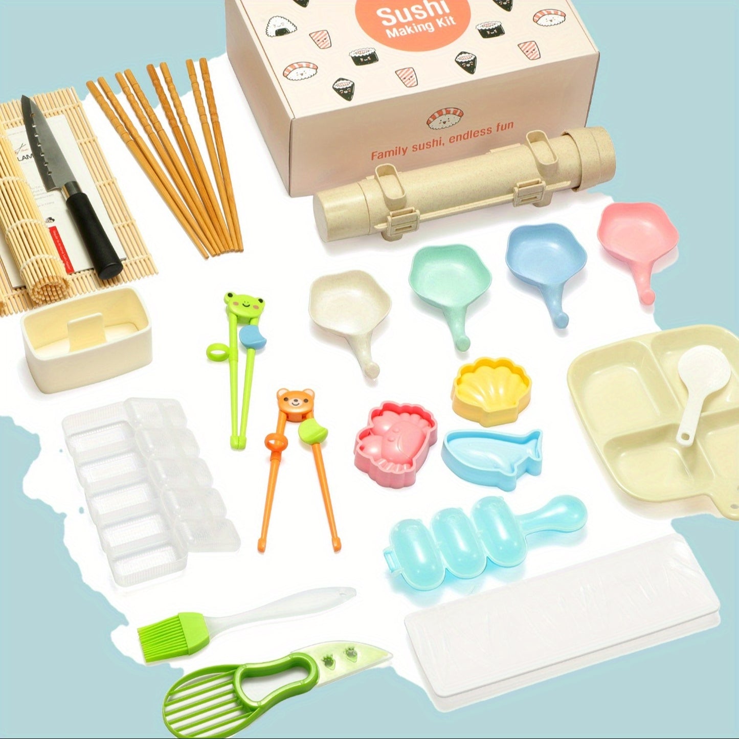 Sushi Making Kit With Bamboo Mats And Tools For Beginners