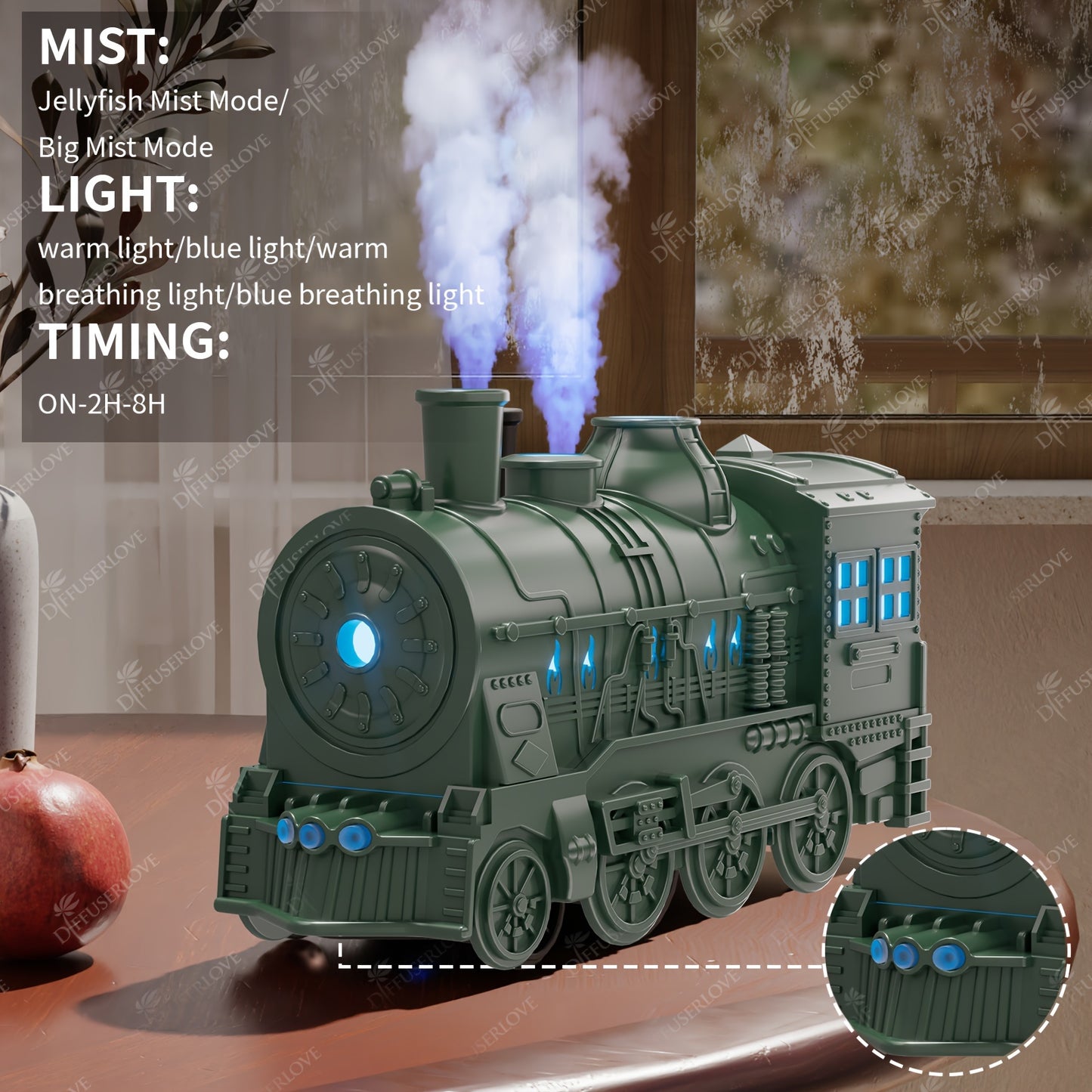 DiffuserLove Essential Oil Diffuser Aromatherapy Humidifier