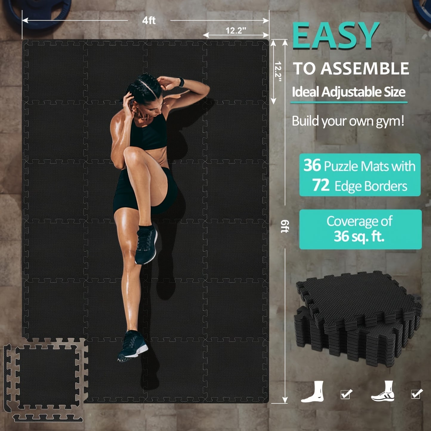 Interlocking Floor Mats by Manufacturer Brand for Home Gym