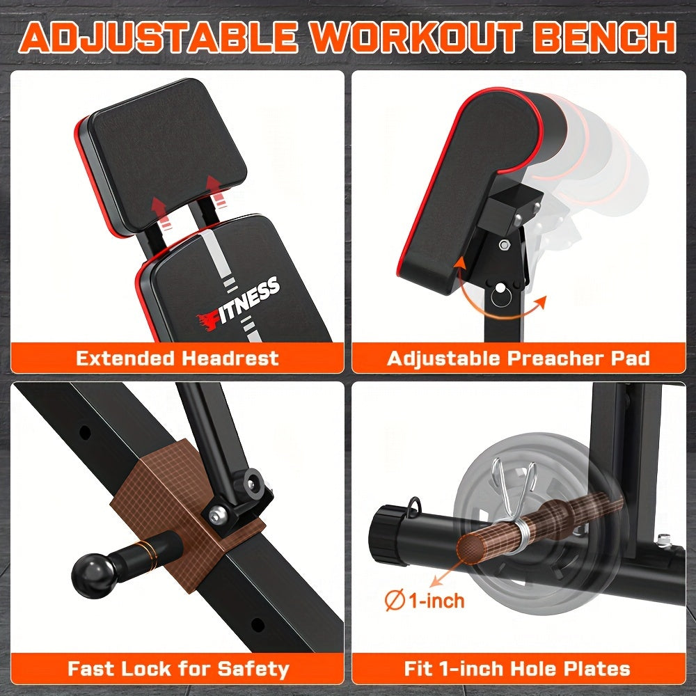 YAFITI Adjustable Weight Bench for Full Body Exercise