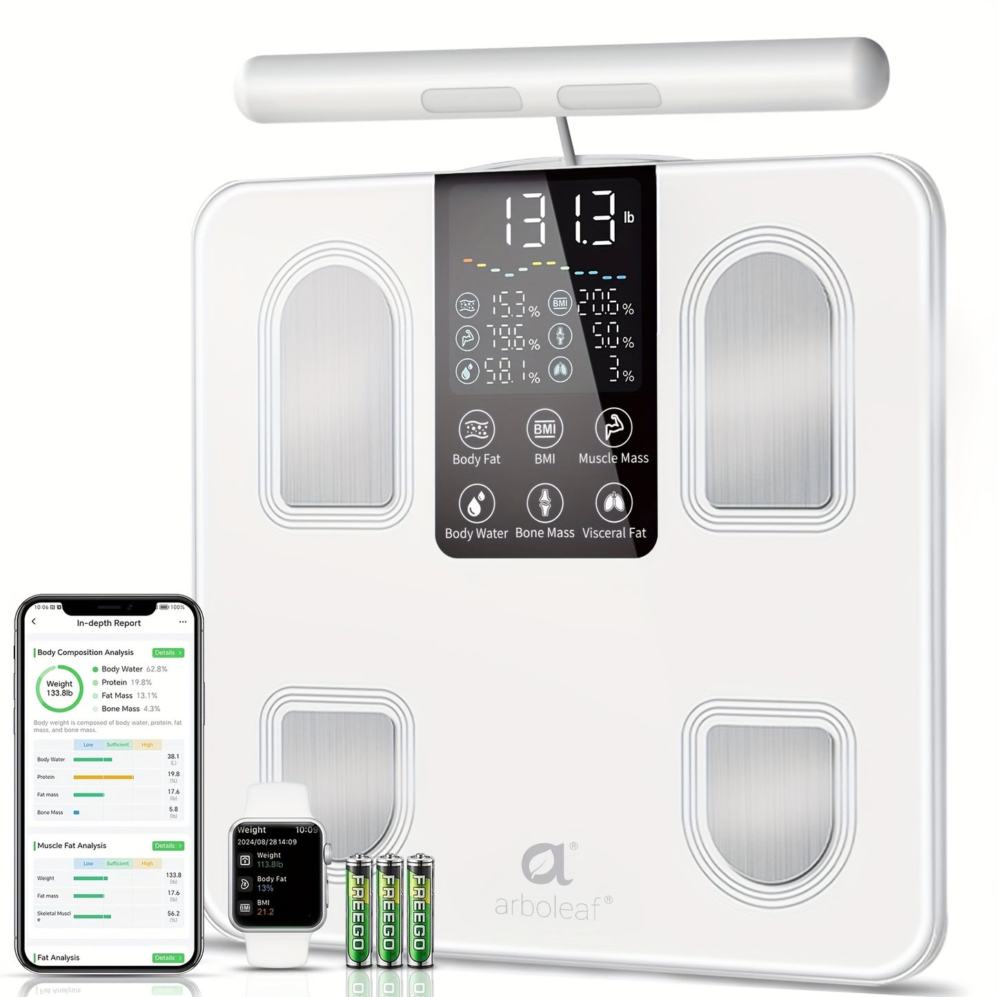 ARBOLEAF Smart Scale With 8-Electrode Body Composition Analyzer