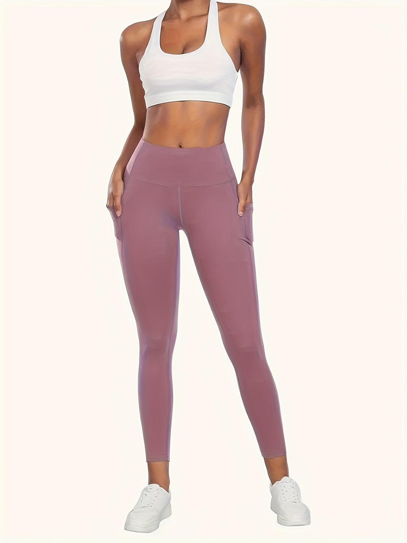 Pro-Fit Women's High Waist Breathable Yoga Pants with Pockets