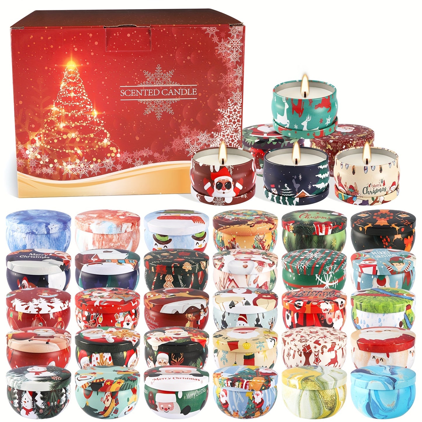New Christmas Candles Smoke Free Drip Free Romantic Home Decor