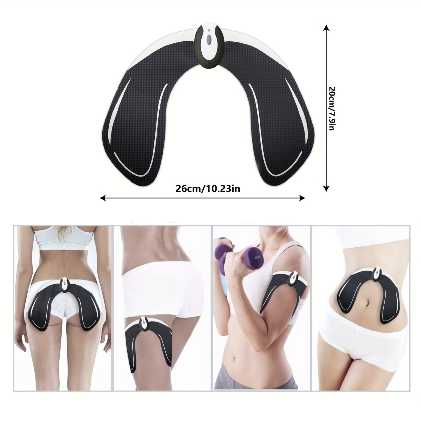 EMS Buttocks Trainer, Suitable For Buttocks, Shaping A Charming Figure, Effectively Exercising And Massaging Buttocks Muscles, With Replacement Gel Patch - Revitalize Mind Body