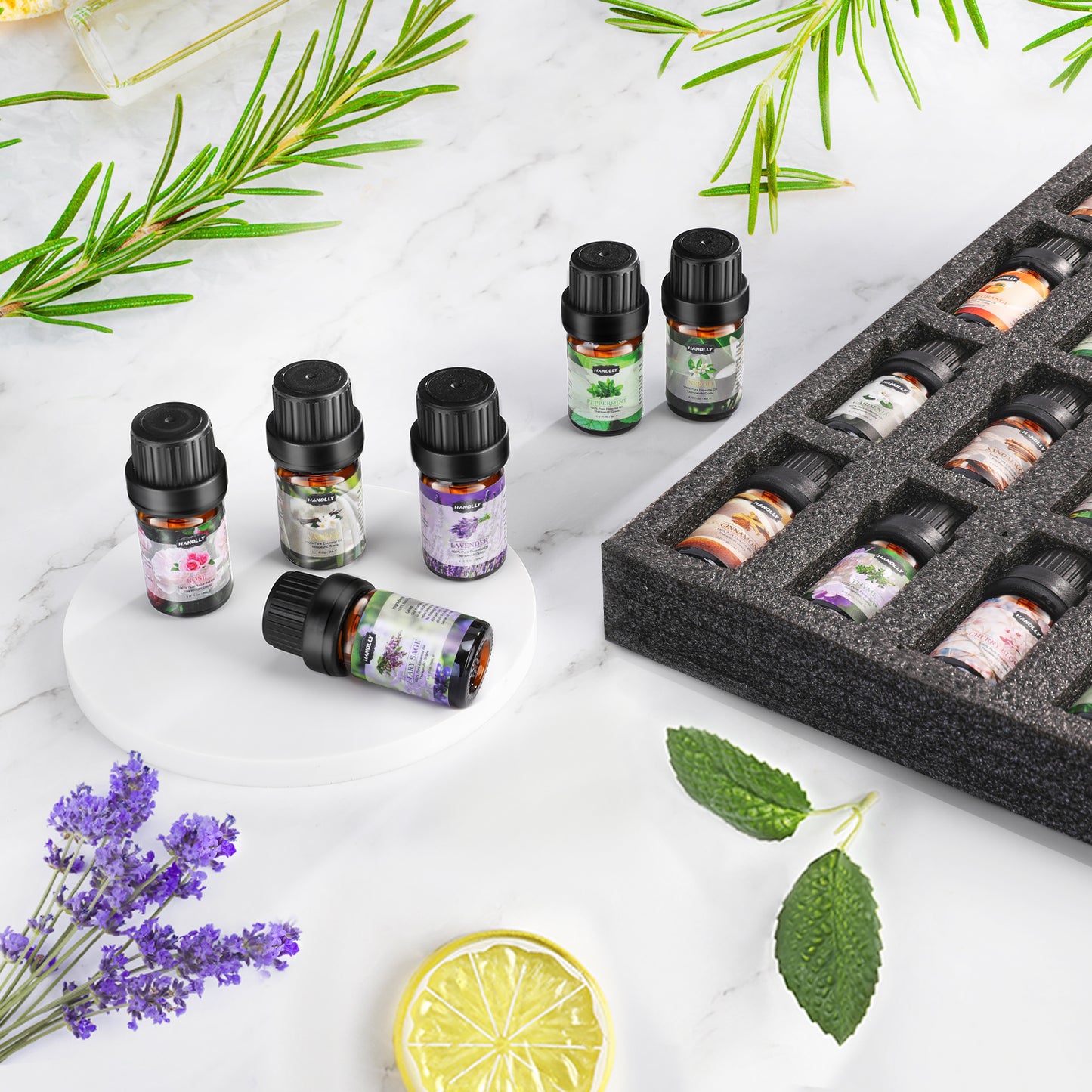 Essential Oils Set, Essential Oil Kit for Diffuser, Humidifier, Scented Candle (32 x 5ml) - Amazing Gift Set for Women, lover, Friends - Revitalize Mind Body