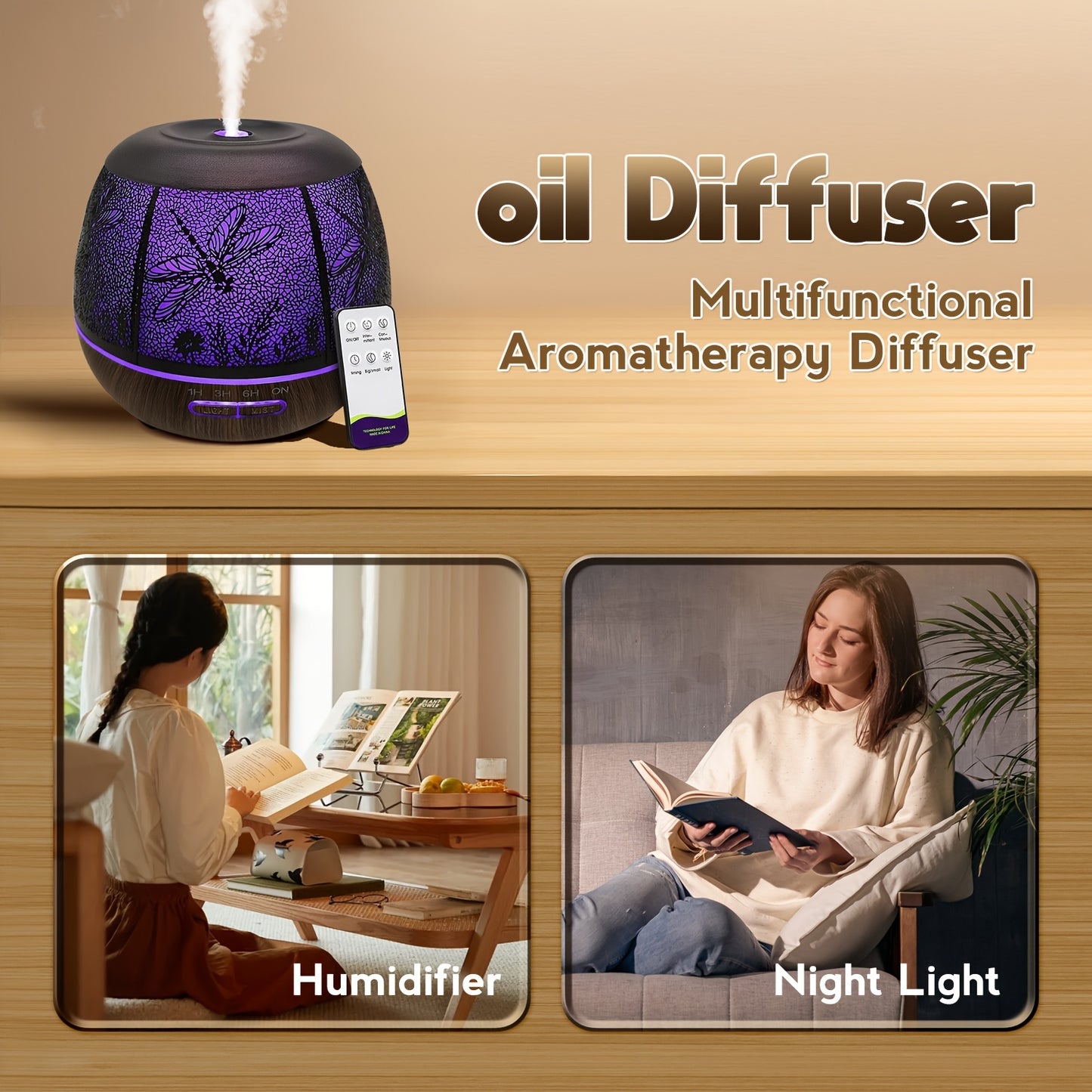 Large Capacity Metal Diffuser with Remote Control by Manufacturer