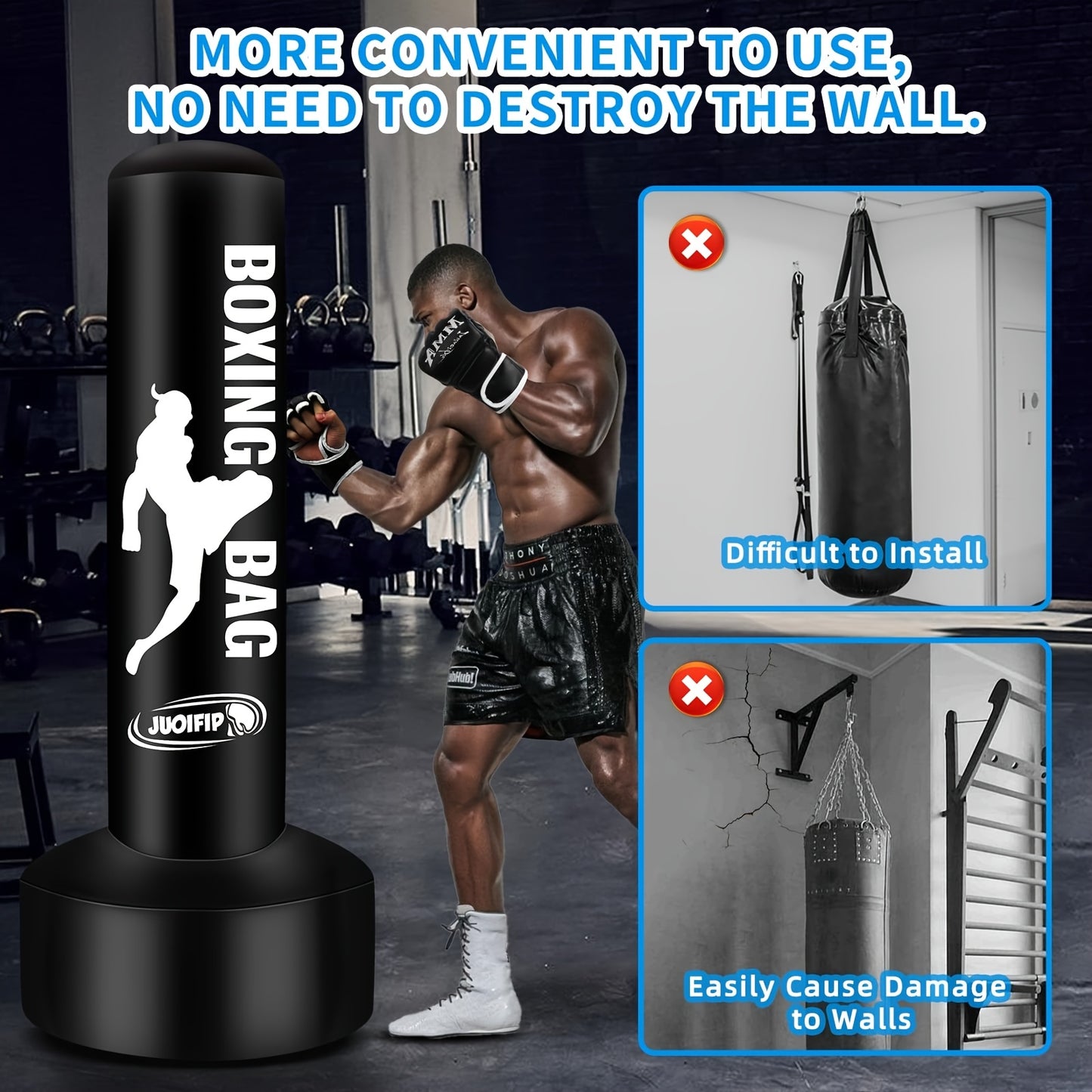 Freestanding Punching Bag With Stand For Adults Training