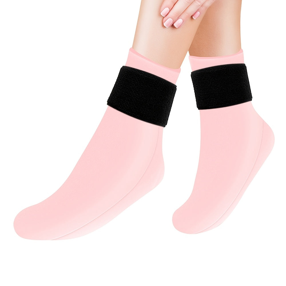 Reusable Gel Compression Ankle Socks - Adjustable, 360° Coverage, Soothing Lycra Ice Pack for Foot Support & Instant Comfort (1 Pair) - Revitalize Mind Body