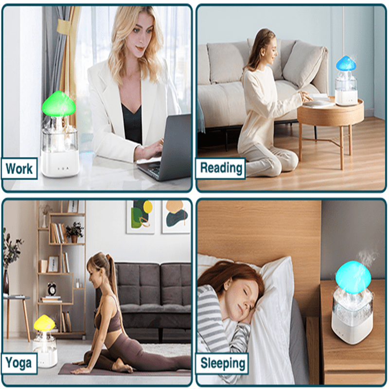 Spring Sale Rain Cloud Humidifier With Aromatherapy And Mood Light