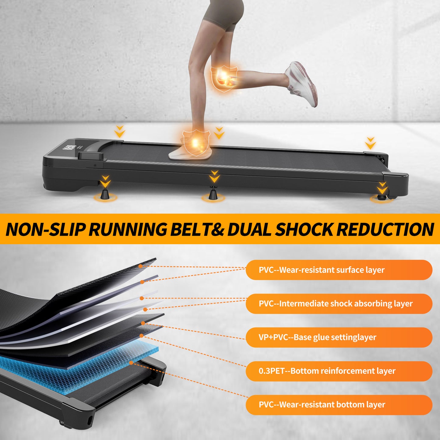 Upreign 3 In 1 Portable Treadmill Walking Pad With Incline