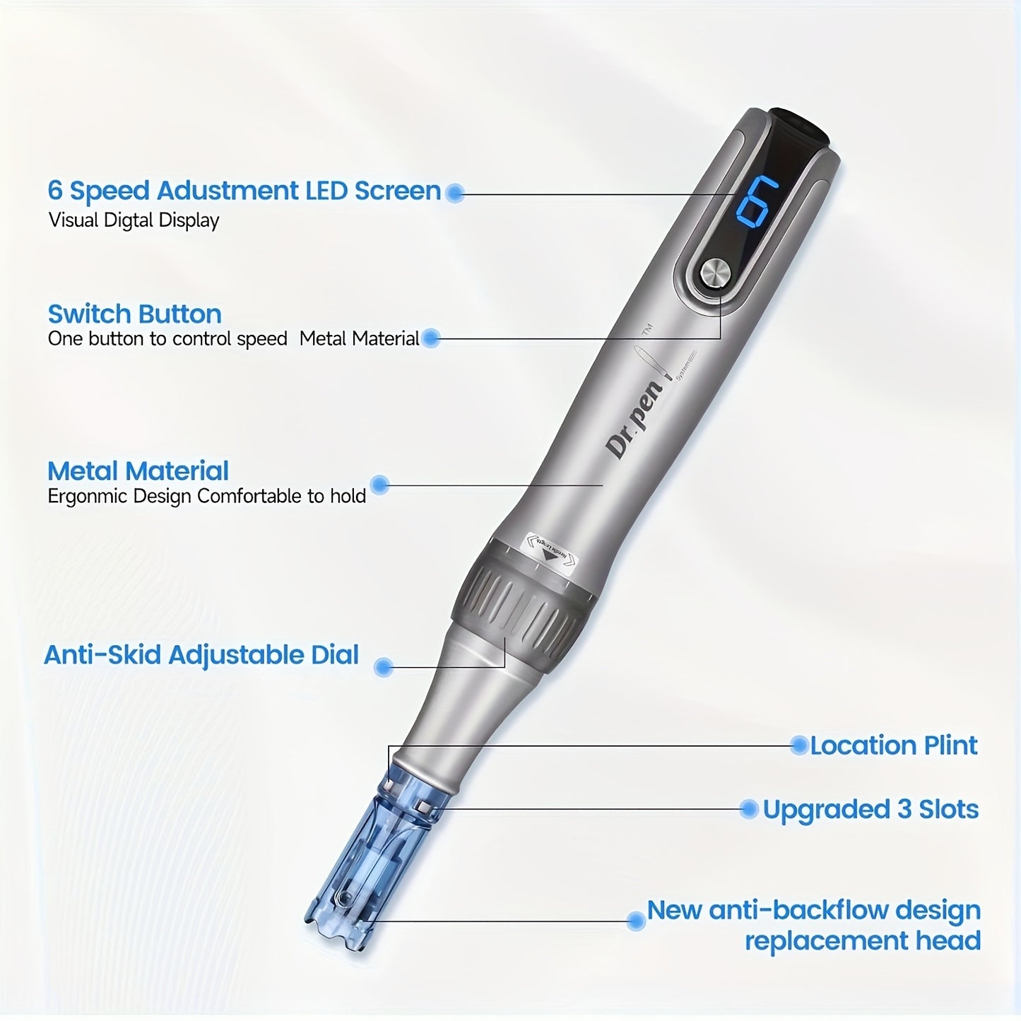 Dr. Pen M8S- with 25pcs Round nano replacement cartridges Wireless Adjustable Electric Derma Pen dr Pen M8S Gifts for women, Mother's Day gifts, holiday gifts Needle length 0.1mm - Revitalize Mind Body