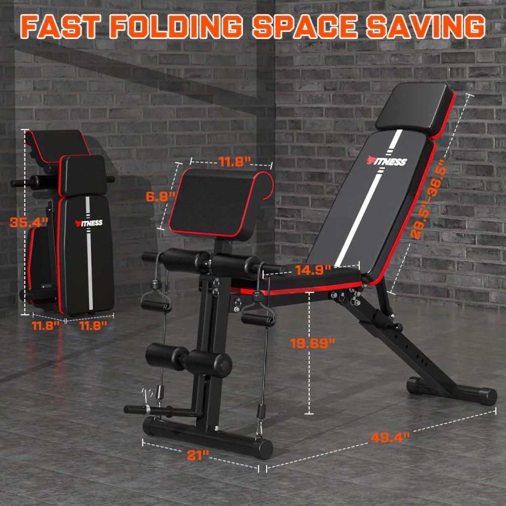 YAFITI Adjustable Weight Bench for Full Body Exercise