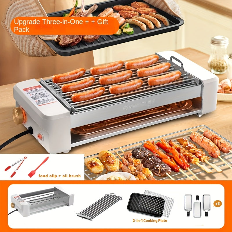 Non-Stick 4-In-1 Sausage Grill With Silicone Accessories
