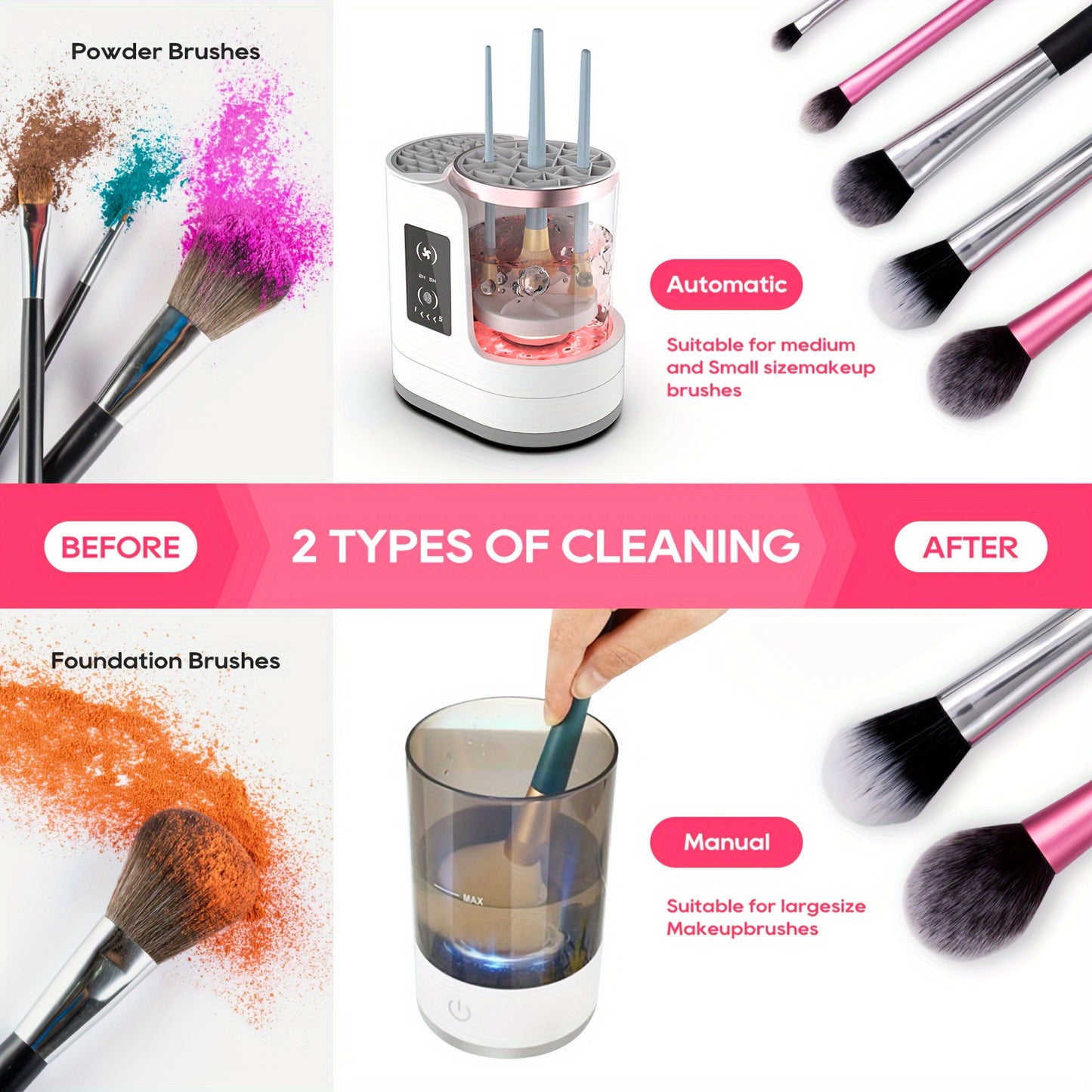 MORFONE Travel Multifunctional Makeup Tool Powder Puff Brush
