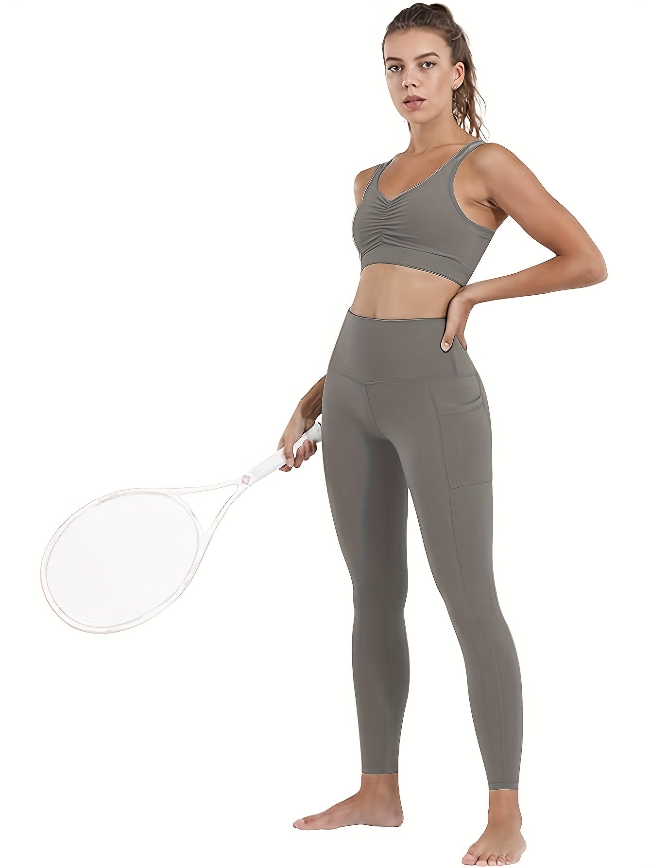Pro-Fit Women's High Waist Breathable Yoga Pants with Pockets
