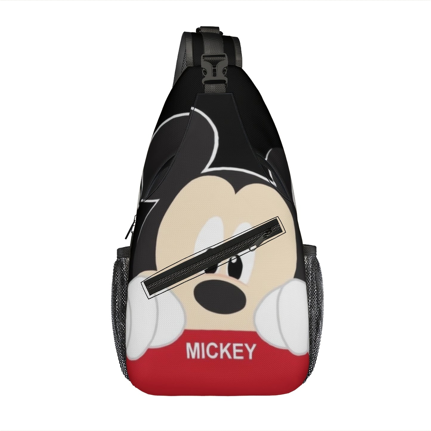 Mickey And Minnie Crossbody Sling Bag Durable Nylon Travel Pouch