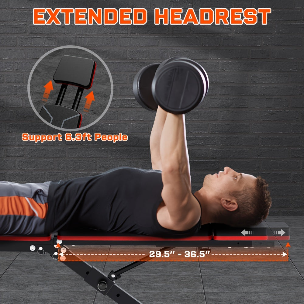 YAFITI Adjustable Weight Bench for Full Body Exercise